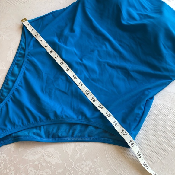 Shade & Shore High-Leg Cheeky Royal Blue One Piece Swimsuit Women’s Size L 12-14 - Picture 16 of 16